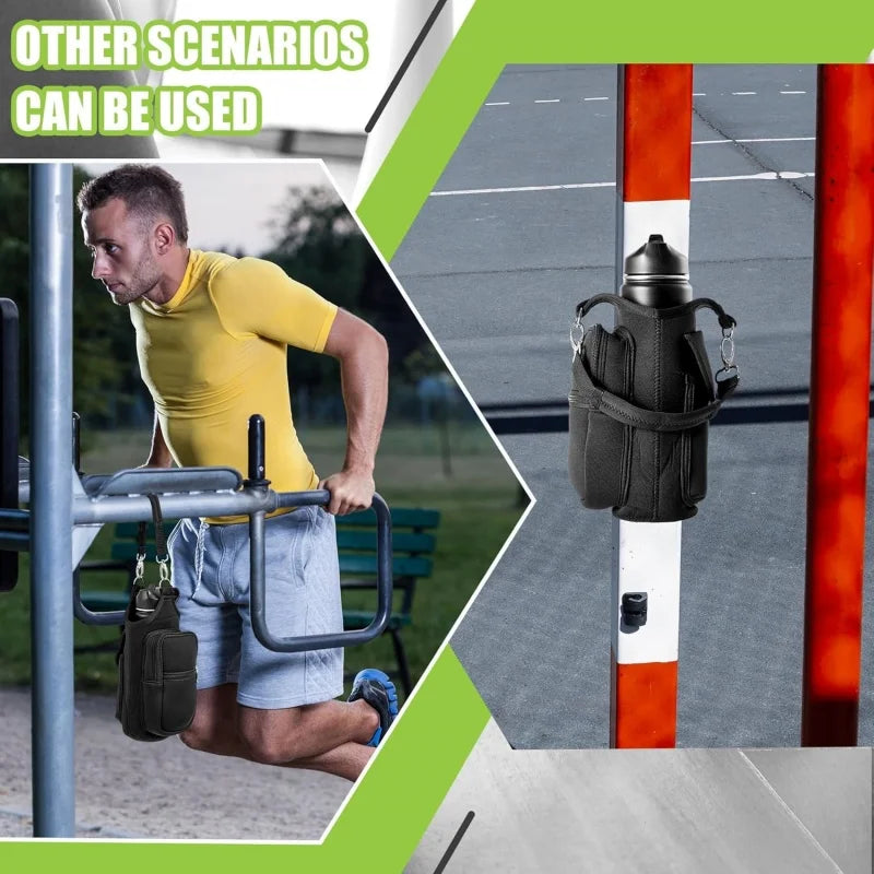 Bolso magnético para gimnasio, con bolsillo para teléfono, asa y correa para el hombro