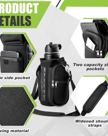 Bolso magnético para gimnasio, con bolsillo para teléfono, asa y correa para el hombro